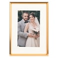 thumbnail image 1 of REGALWOVEN Metal Picture Stylish Tabletop Display Frame for Wedding Photos and Posters Family Decor Gold 5x7, 1 of 5