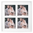 thumbnail image 1 of REGALWOVEN Metal Picture Stylish Tabletop Display Frame for Wedding Photos and Posters Family Decor White 7x7 Four-Grid, 1 of 5