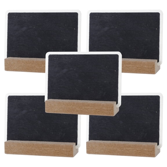 REGALWOVEN Mini Chalkboard Signs with Support Base, Small Tabletop Blackboard Food Labels for Party Buffet, 20 Pack 5Pcs Square 3.1"L x 1.0"W x 2.3"H