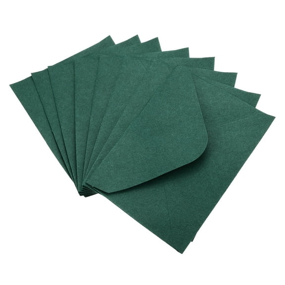 REGALWOVEN Mini Envelopes, Mini Card Business Card Envelope for Greeting Weddings Dark Green