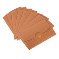 thumbnail image 1 of REGALWOVEN Mini Envelopes, Small Holders Retro Gold Heart Design for Weddings and Birthdays Orange, 1 of 6