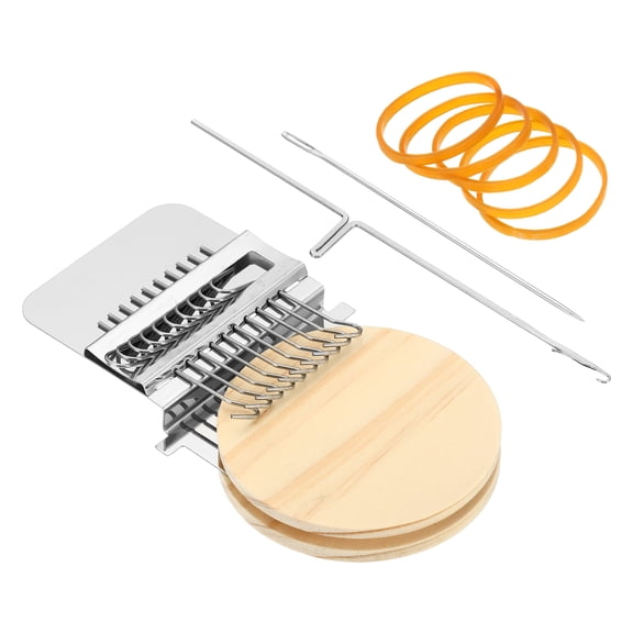 REGALWOVEN Mini Weaving Machines Kit, Metal Quickly Small Darning Weave Tool with Accessories 10 Hooks