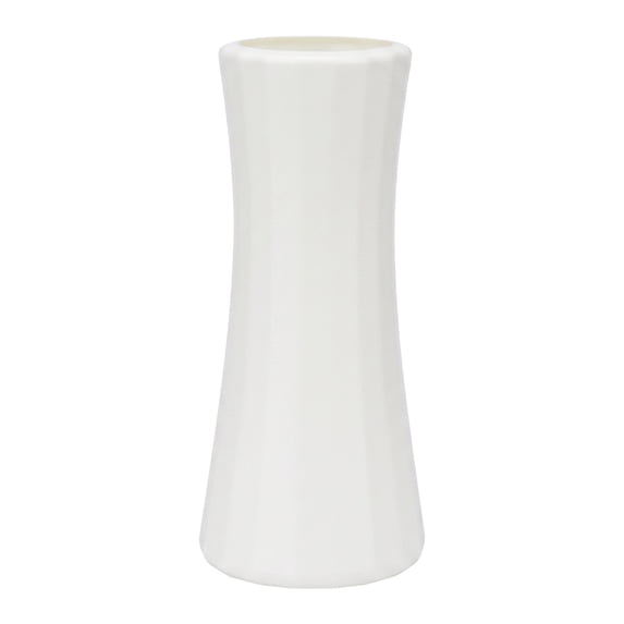 REGALWOVEN Modern Geometric Flower Vase, Unbreakable Plastic Vase, Minimalist Decorative Centerpiece for Home, Office, Wedding White 3.5"L x 3.5"W x 8.3"H