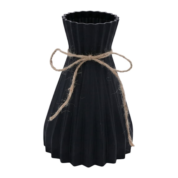 REGALWOVEN Modern Geometric Flower Vase, Unbreakable Vase for Home Decor Black 4.7"L x 4.7"W x 6.7"H