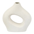 thumbnail image 1 of REGALWOVEN Modern White Donut Vase for Home Decor, Hollow Circle Ceramic Flower Vases , Nordic Minimalist Aesthetic Vase White 5.7"L x 1.6"W x 5.7"H, 1 of 6