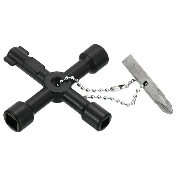 REGALWOVEN Multi-Functional Universal Cross Key, 4 Way Gas Water Meter Key Wrench