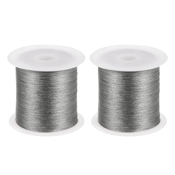 REGALWOVEN Nylon Cord Satin Silk Trim Beading String Chinese Knotting Cord Bracelet Thread Grey