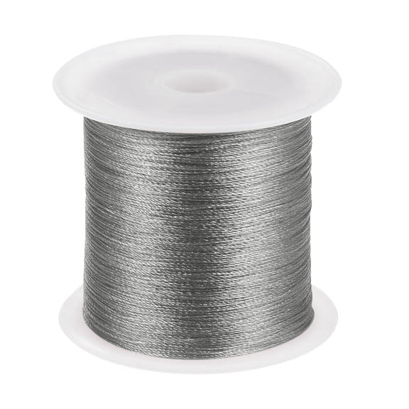 REGALWOVEN Nylon Cord Satin Silk Trim Beading String Hand Knitting String Bracelet Thread Grey