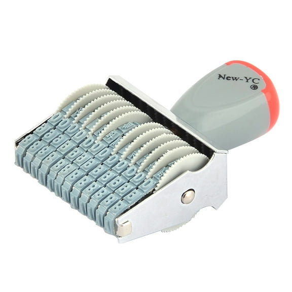 REGALWOVEN Office Rubber 12 Band Rolling Wheel 0-9 Digit Date Printer Numbering Stamp