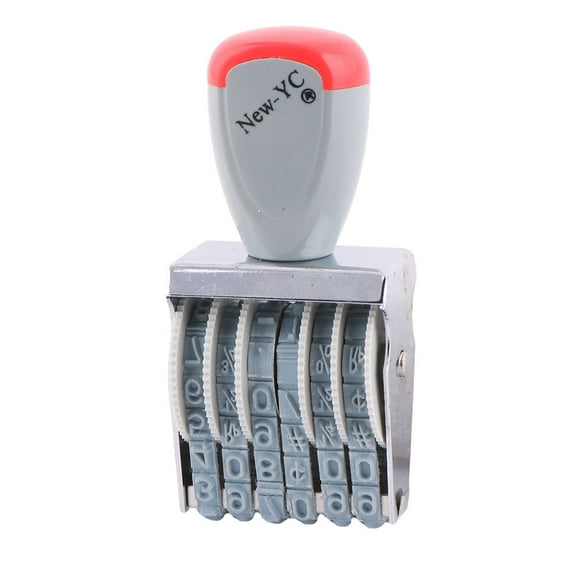 REGALWOVEN Office Supermarket Rubber 6 Band 0-9 Digital Symbol Numbering Printer Stamp