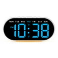 thumbnail image 1 of REGALWOVEN Oval Digital Alarm Clock Bedroom, Alarm Clocks Big Number Dimmable Snooze, 12/24H Deep for Sleepers 7.1 x 3.1 x 1.2 inch White Blue, 1 of 6