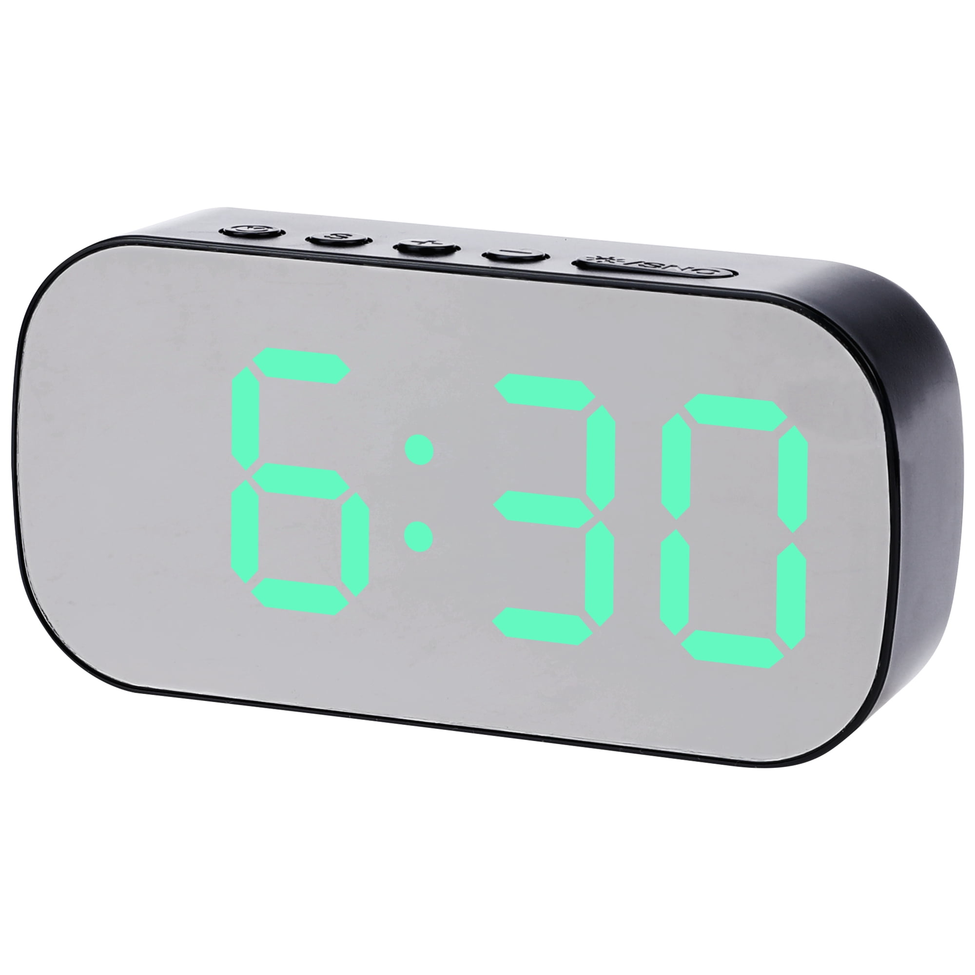 REGALWOVEN Oval Digital Alarm Clock Bedroom Big Numbers Adjustable ...