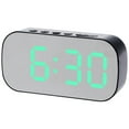 thumbnail image 1 of REGALWOVEN Oval Digital Alarm Clock Bedroom Big Numbers Adjustable Dimmable Snooze, 12/24H  5.1 x 2.6 x 1.4 inch Black Green, 1 of 6
