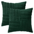 thumbnail image 1 of REGALWOVEN Pack of 2 Corduroy Decorative Pillow Covers Soft Throw Pillow Covers Modern Farmhouse Home Decor for Living Room Couch Dark Green 18" x 18", 1 of 6