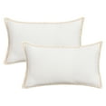 thumbnail image 1 of REGALWOVEN Pack of 2 Decorative Throw Pillow Covers Soft Solid Cushion Cases with Trim for Couch Sofa Bed Living Room White 20 x 12 Inch, 1 of 7