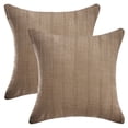 thumbnail image 1 of REGALWOVEN Pack of 2 Linen Soft Solid Decorative Throw Pillow Covers Minimalist Neutral Pillowcases for Sofa Bedroom Couch Brown 18" x 18", 1 of 6
