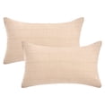 thumbnail image 1 of REGALWOVEN Pack of 2 Linen Soft Solid Decorative Throw Pillow Covers Minimalist Neutral Pillowcases for Sofa Bedroom Couch Light Brown 20" x 12", 1 of 6