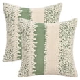 thumbnail image 1 of REGALWOVEN Pack of 2 Plush Decorative Pillow Covers Boho Soft Cozy Cushion Cases for Sofa Bedroom Couch Car Green 18" x 18", 1 of 7