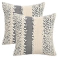 thumbnail image 1 of REGALWOVEN Pack of 2 Plush Decorative Pillow Covers Boho Soft Cozy Cushion Cases for Sofa Bedroom Couch Car Grey 18" x 18", 1 of 7