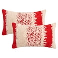 thumbnail image 1 of REGALWOVEN Pack of 2 Plush Decorative Pillow Covers Boho Soft Cozy Cushion Cases for Sofa Bedroom Couch Car Red 20" x 12", 1 of 7