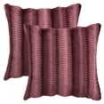 thumbnail image 1 of REGALWOVEN Pack of 2 Plush Striped Pillow Case Luxury Series Soft Fluffy Modern Throw Pillow Covers for Sofa Living Room Car Claret 18" x 18", 1 of 6