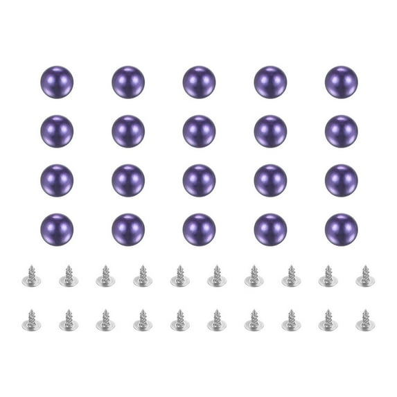REGALWOVEN Pearl Rivet Studs Kit Rivets Pearls Buttons DIY Vase Fillers Wedding Decoration Blue Purple