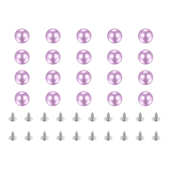 REGALWOVEN Pearl Rivet Studs Kit Rivets Pearls Buttons DIY Vase Fillers Wedding Decoration Light Purple
