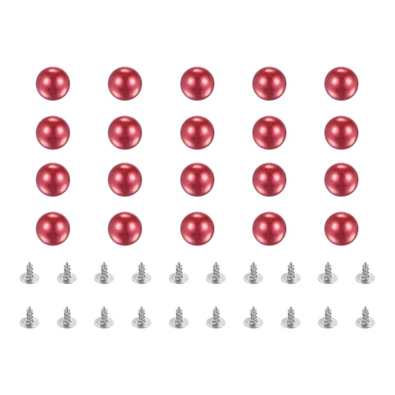 REGALWOVEN Pearl Rivet Studs Kit Rivets Pearls Buttons DIY Vase Fillers Wedding Decoration Red
