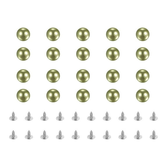 REGALWOVEN Pearl Rivet Studs Kit Rivets Pearls Buttons DIY Vase Fillers Wedding Decoration Yellow Green