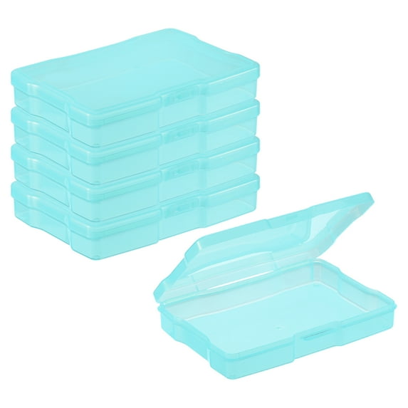 REGALWOVEN Photo Storage Box Organizer Cases Storage Container Picture Boxes Plastic Lake Blue