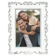thumbnail image 1 of REGALWOVEN Picture Frame Luxury Photo Frames with Glass Front Plated Photo Frame Tabletop Display Silver 5x7, 1 of 6