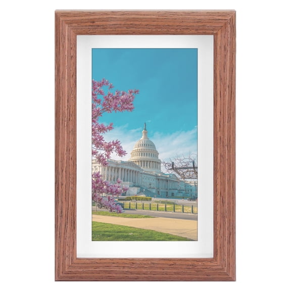 REGALWOVEN Picture Frame for Photos and Posters, Modern Photo Frames for Tabletop Display, and Wall Hanging Picture Frames Walnut Color 4x6