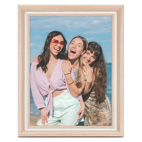 REGALWOVEN Picture Frame for Tabletop Display and Wall Hanging, Art Photo Frame for Photo and Poster Wood Grain Color 8x10