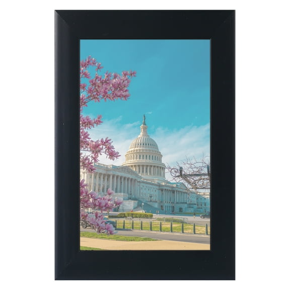 REGALWOVEN Picture Frame for Wall Hanging and Tabletop Display, Modern Art Photo Frame Black 5x7