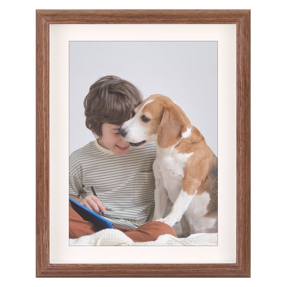 REGALWOVEN Picture Frames for Wall Hanging or Tabletop Display, Art Modern Photo Frame for Wedding, Home Decor Walnut Color 8x10