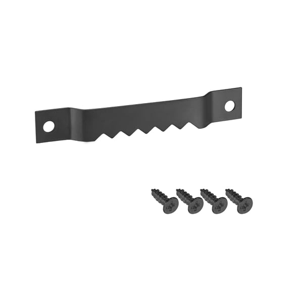 REGALWOVEN Picture Hangers, 2-3/5 inch Double Hole w Screws for Frame Hanging, 10Pcs Black