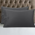 thumbnail image 1 of REGALWOVEN Pillowcases Set of 2, Super Soft Cotton Bed Pillow Covers with Envelope Closure Dark Gray Queen, 1 of 8