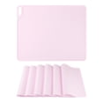 thumbnail image 1 of REGALWOVEN Placemat Set of 6 Silicone Placemats for Kitchen Dining Table Decor, Washable Table Placemats Wipeable Table Mat Pink 15*12in, 1 of 7