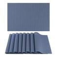 thumbnail image 1 of REGALWOVEN Placemats 8 Pack Placemats for Kitchen Dining Table Decor Washable Heat Resistant Table Placemats Wipeable Table Mat Dark Blue 18*12in, 1 of 7
