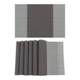 thumbnail image 1 of REGALWOVEN Placemats Set of 6 Easy Clean Placemats for Kitchen Dining Table Decor Washable Heat Resistant Table Placemats Wipeable Table Mat Coffee 18*12in, 1 of 7