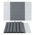 thumbnail image 1 of REGALWOVEN Placemats Set of 6 Easy Clean Placemats for Kitchen Dining Table Decor Washable Heat Resistant Table Placemats Wipeable Table Mat Gray 18*12in, 1 of 7