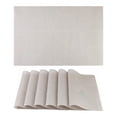 thumbnail image 1 of REGALWOVEN Placemats Set of 6 Design Placemats for Kitchen Dining Table Decor Washable Heat Resistant Table Placemats Wipeable Table Mat Silver 18*12in, 1 of 7