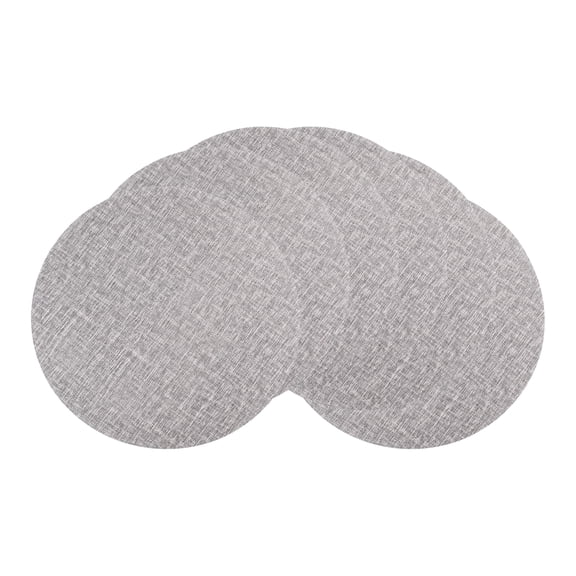 REGALWOVEN Placemats Set of 6 PU Placemats for Kitchen Dining Table Decor Heat Resistant Table Placemats Wipeable Table Mat Gray 15*15in