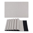 thumbnail image 1 of REGALWOVEN Placemats Set of 6 PU Placemats for Kitchen Dining Table Decor Washable Heat Resistant Table Placemats Wipeable Table Mat Cream 18*12in, 1 of 7