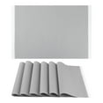 thumbnail image 1 of REGALWOVEN Placemats Set of 6 Placemats for Kitchen Dining Table Decor Washable Heat Resistant Table Placemats Wipeable Table Mat Gray 18*12in, 1 of 7