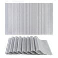 thumbnail image 1 of REGALWOVEN Placemats Set of 8 Placemats for Kitchen Dining Table Decor Washable Heat Resistant Table Placemats Wipeable Table Mat Silver 18*12in, 1 of 7