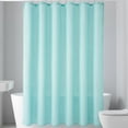 thumbnail image 1 of REGALWOVEN Plaid Textured Shower Curtain Sets, Modern Weighted Bath Curtain with 12 Hooks for Bathroom, Hotel Decor Light Blue 71"W x 71"L, 1 of 7