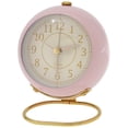 thumbnail image 1 of REGALWOVEN Planet Design Desk Alarm Clock Minimalist Metal Frame, Non-Tick, Perfect for Study/Office Pink 4.1"L x 2.5"W x 3.5"H, 1 of 5