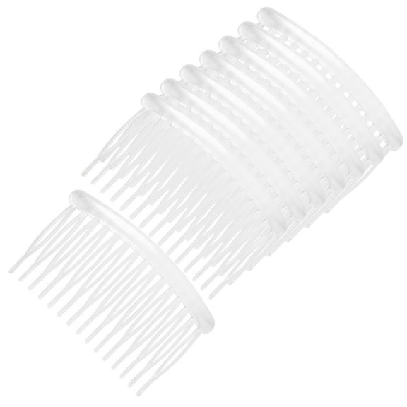 REGALWOVEN Plastic 15 Teeth Comb Hair Pin Clip Clamp DIY Accessories Clear 8Pcs