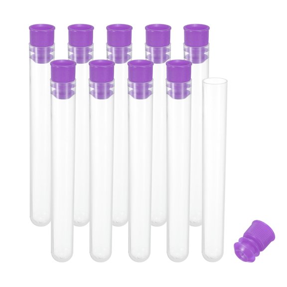 REGALWOVEN 4" Length Plastic Sewing Needle Storage Holder 10Pcs Matte Pin Tube Purple